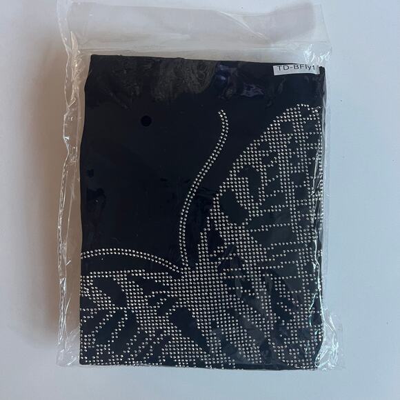 NWT Black Sleeveless Dress with Rhinestones, One Size - Picture 4 of 5